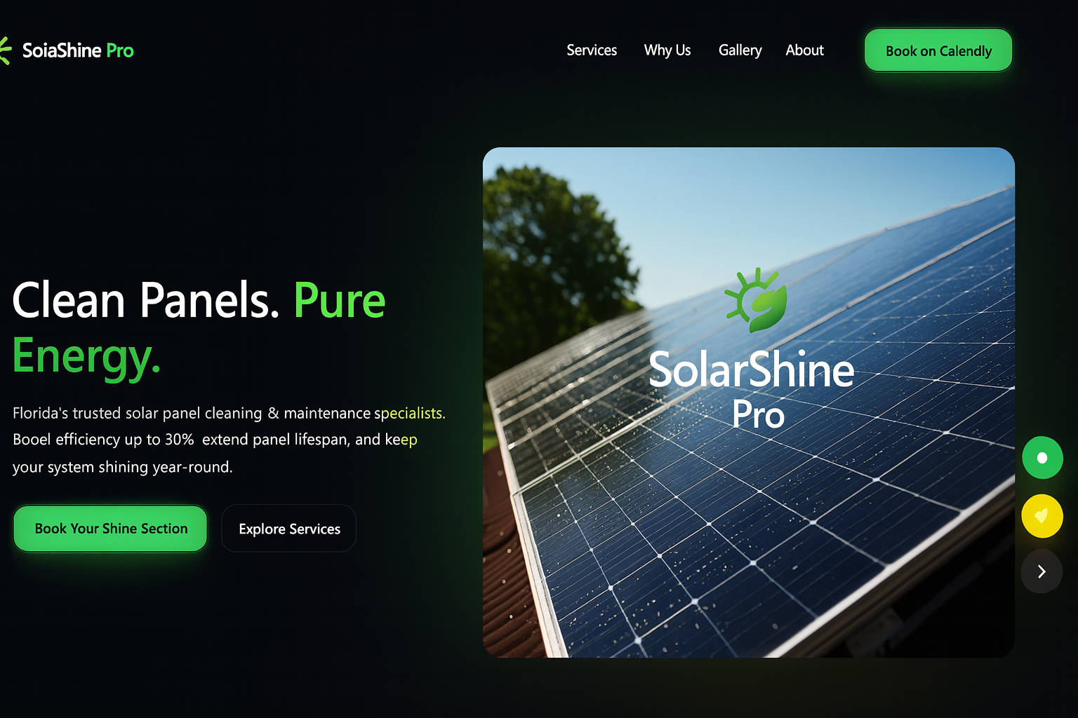 Premium solar panel array in Florida